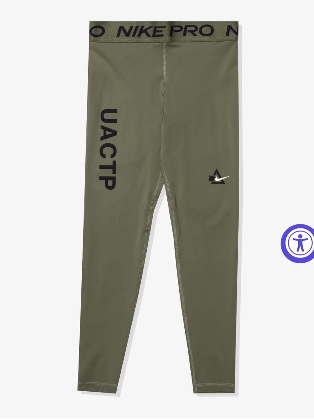 UACTP X NIKE WOMENS 365TIGHT - LEGGINGS -MEDIUM OLIVE - SIZE SMALL